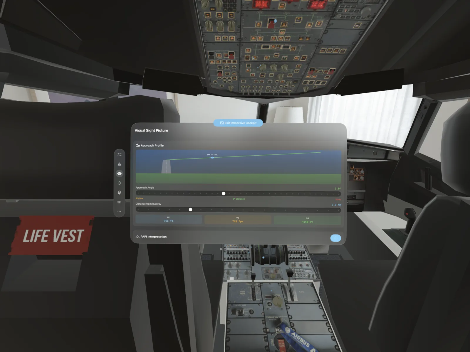 A320 Guide on Apple Vision Pro — Emergency Procedures list